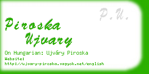 piroska ujvary business card