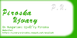 piroska ujvary business card